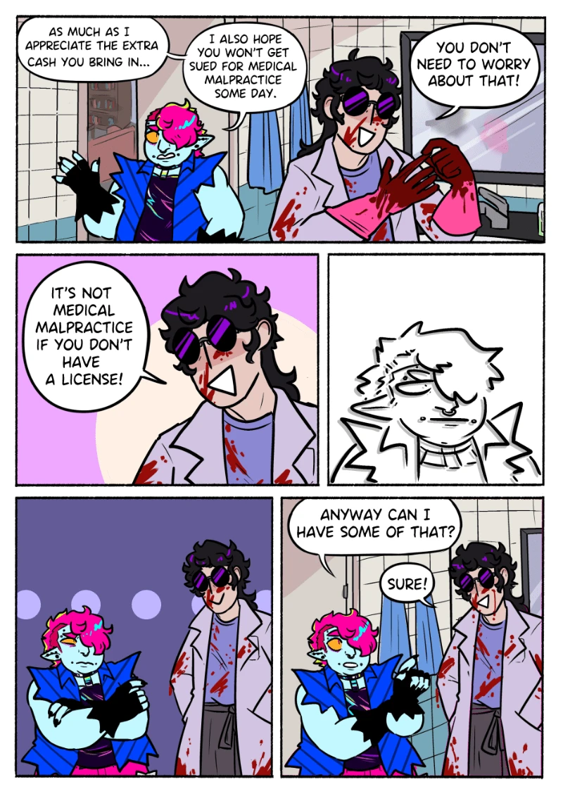 Side Hustle (CW: Blood), halaman 1