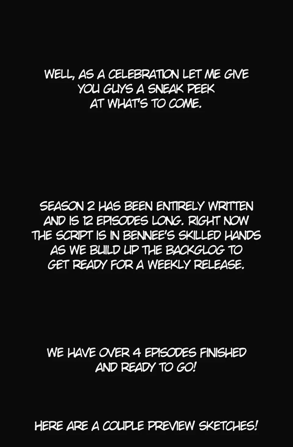 Season 2 Update & 1,000 Subscriber Celebration!, page 1