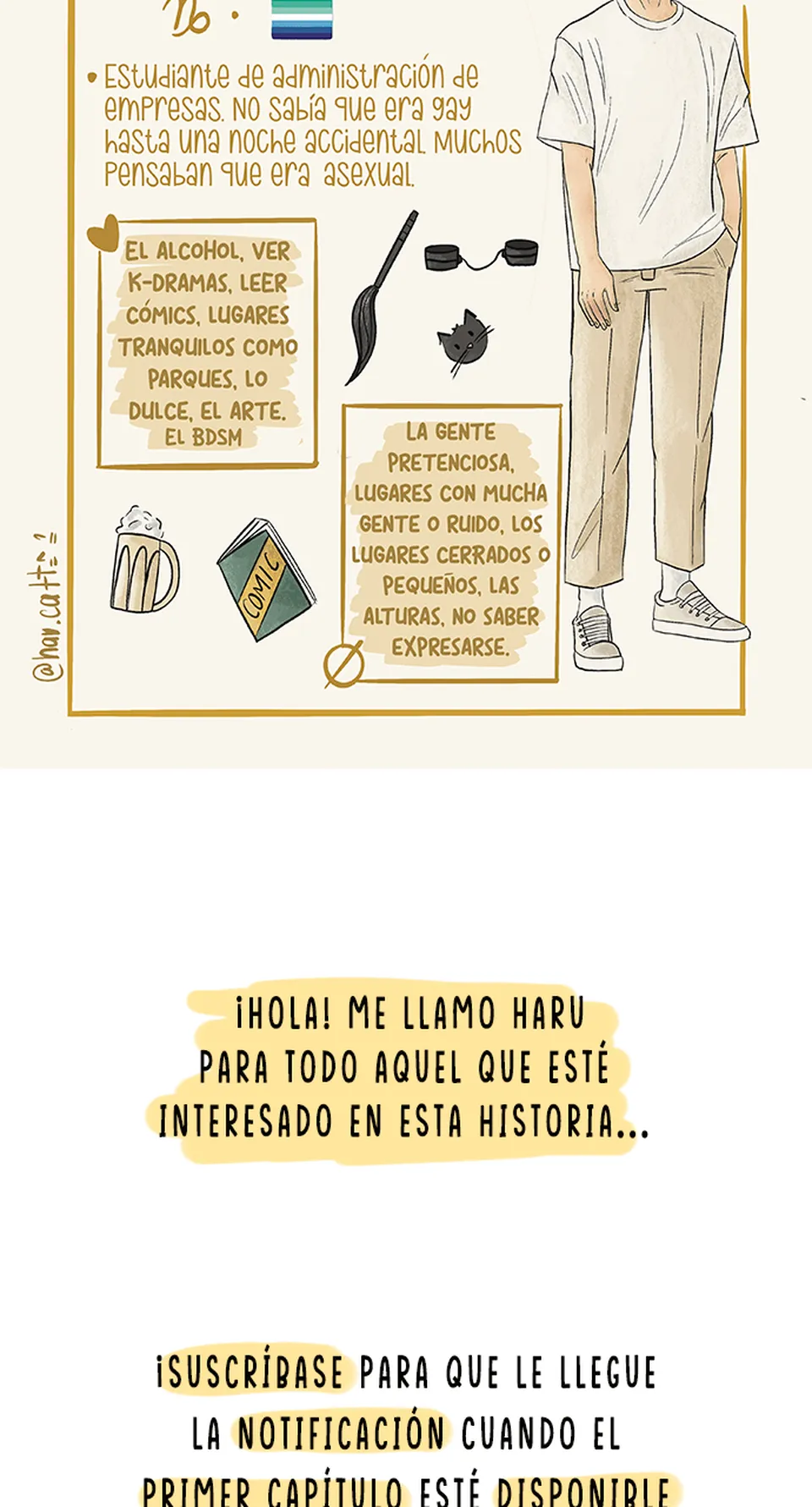 Portada y presentación de personajes, página 4