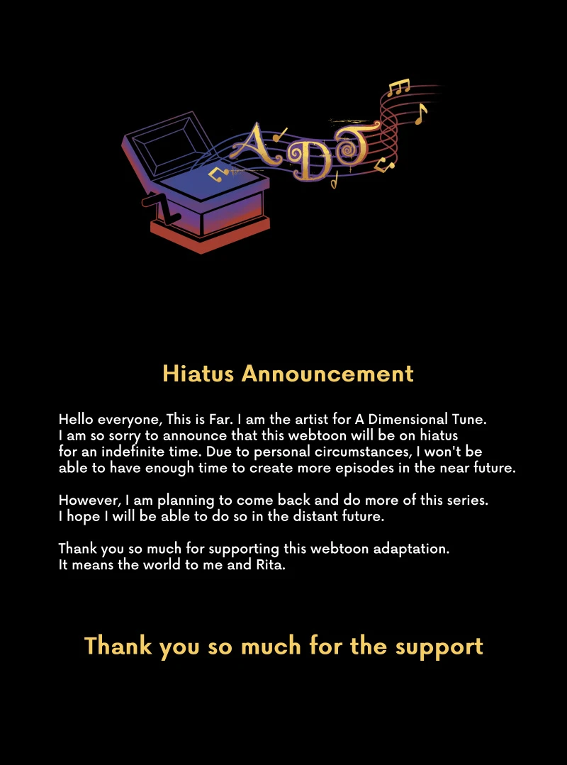 Hiatus Announcement, page 1