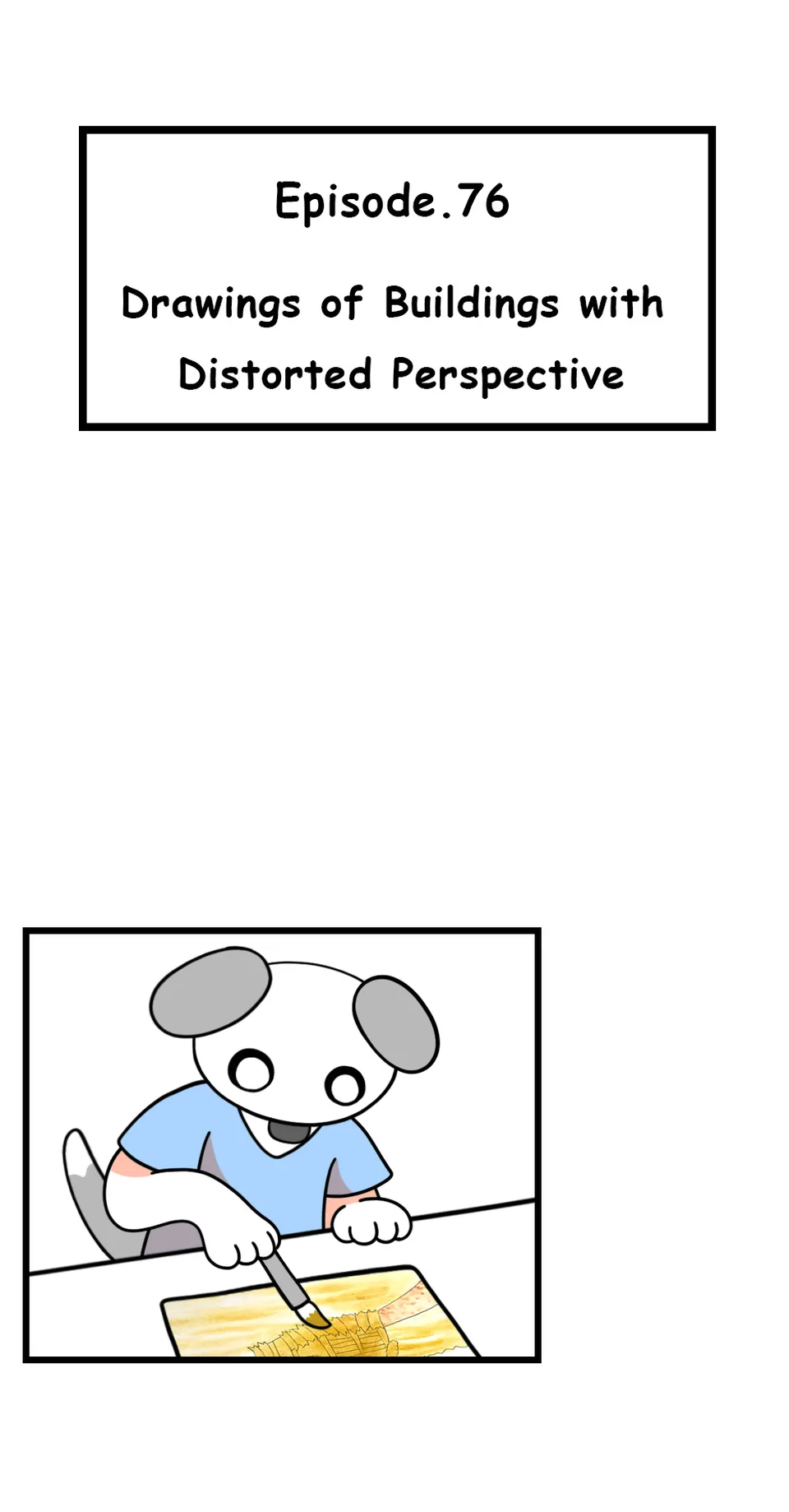 76. ◆Drawings of buildings with Distorted Perspective, page 1