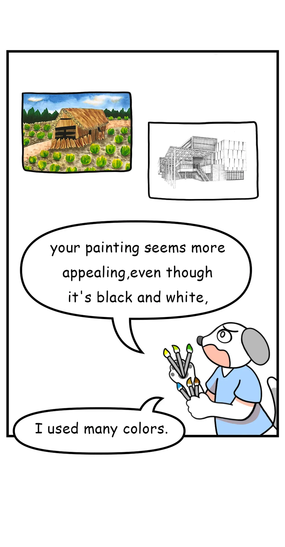 76. ◆Drawings of buildings with Distorted Perspective, page 3