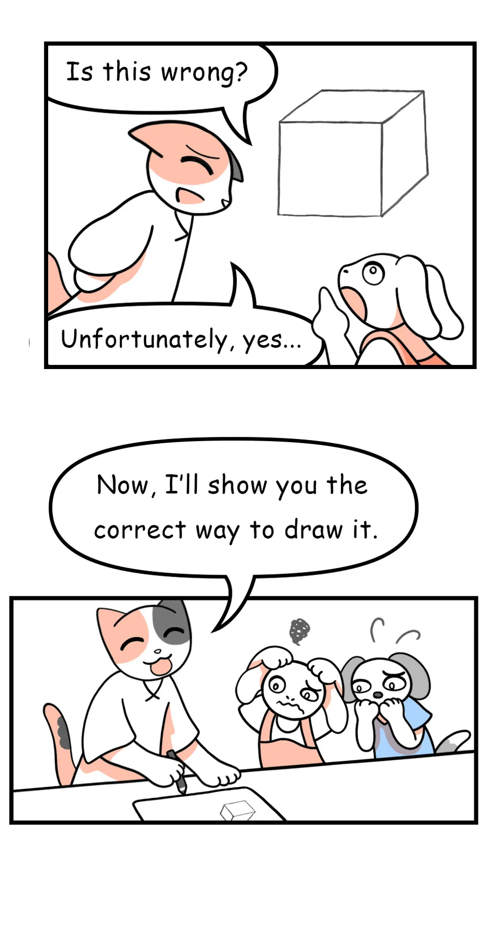 77. ◆How to Draw the Outline of a Cube, page 4