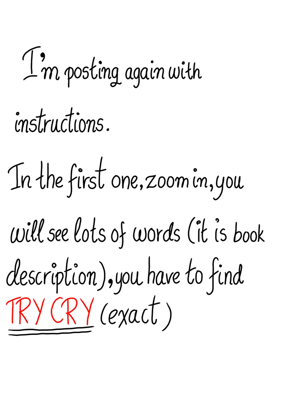 Extra- Find TRY CRY, Seite 1