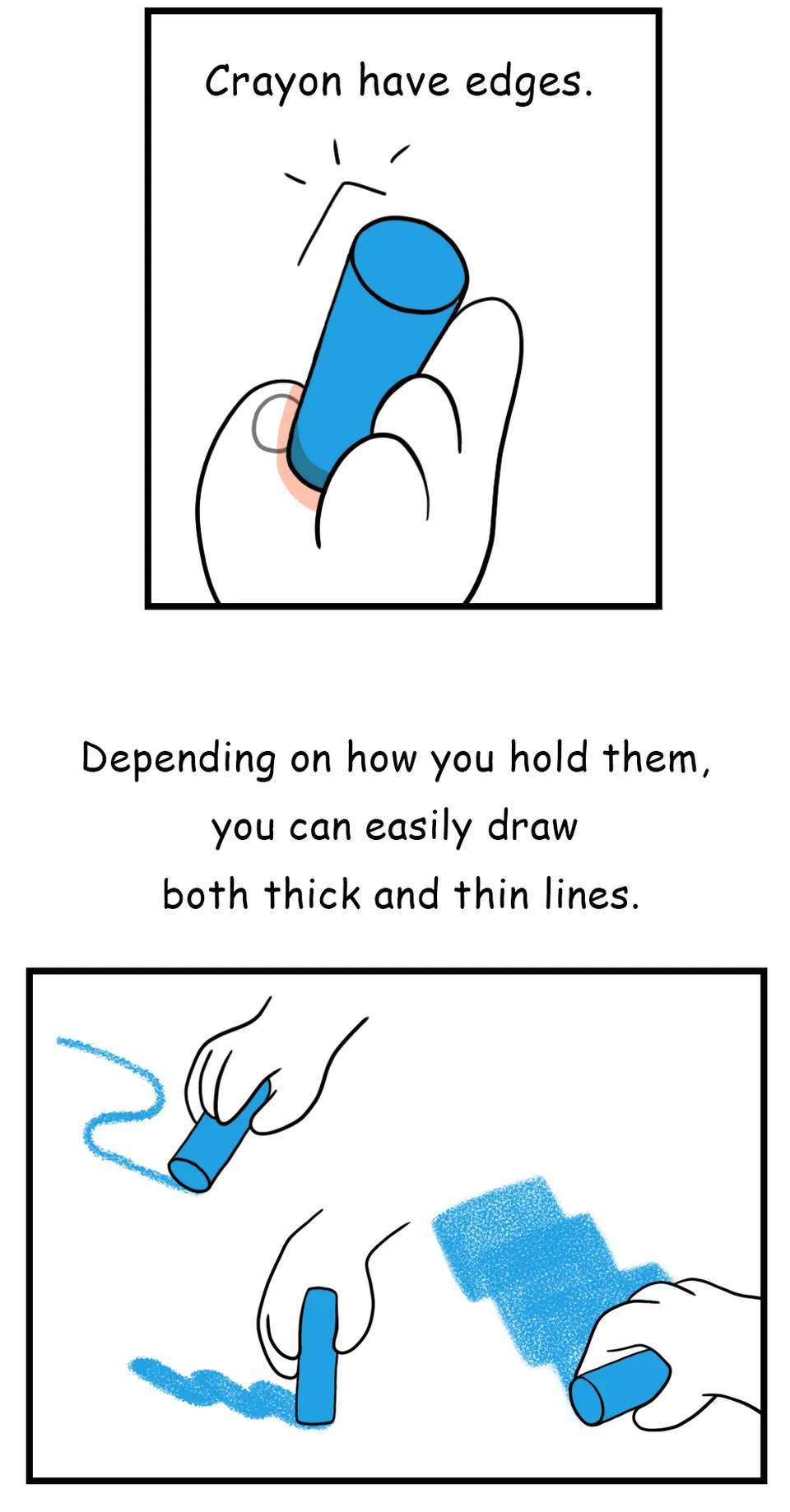 21. ◆Difference in Holding Crayons & Brushes, página 2