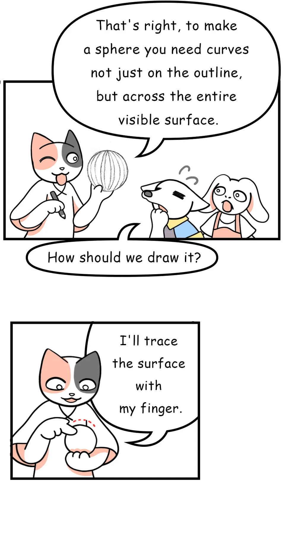 96. ◆How to Draw the Face of a Sphere(1/2), page 3