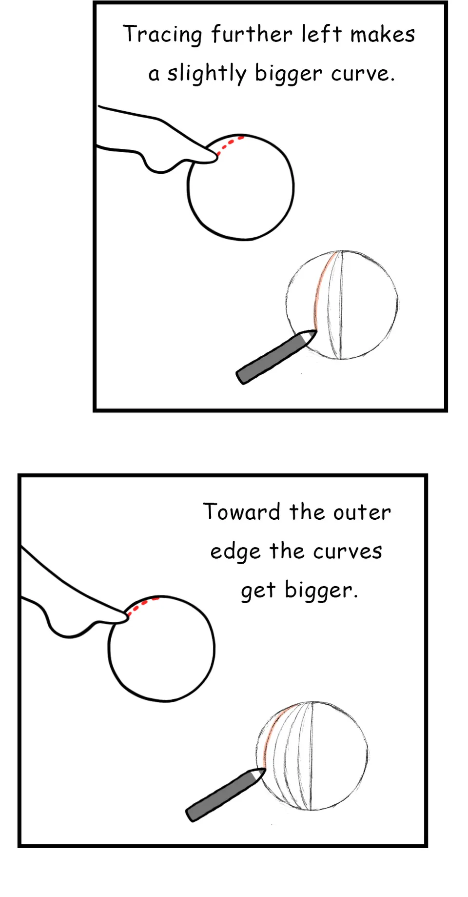 96. ◆How to Draw the Face of a Sphere(1/2), page 5