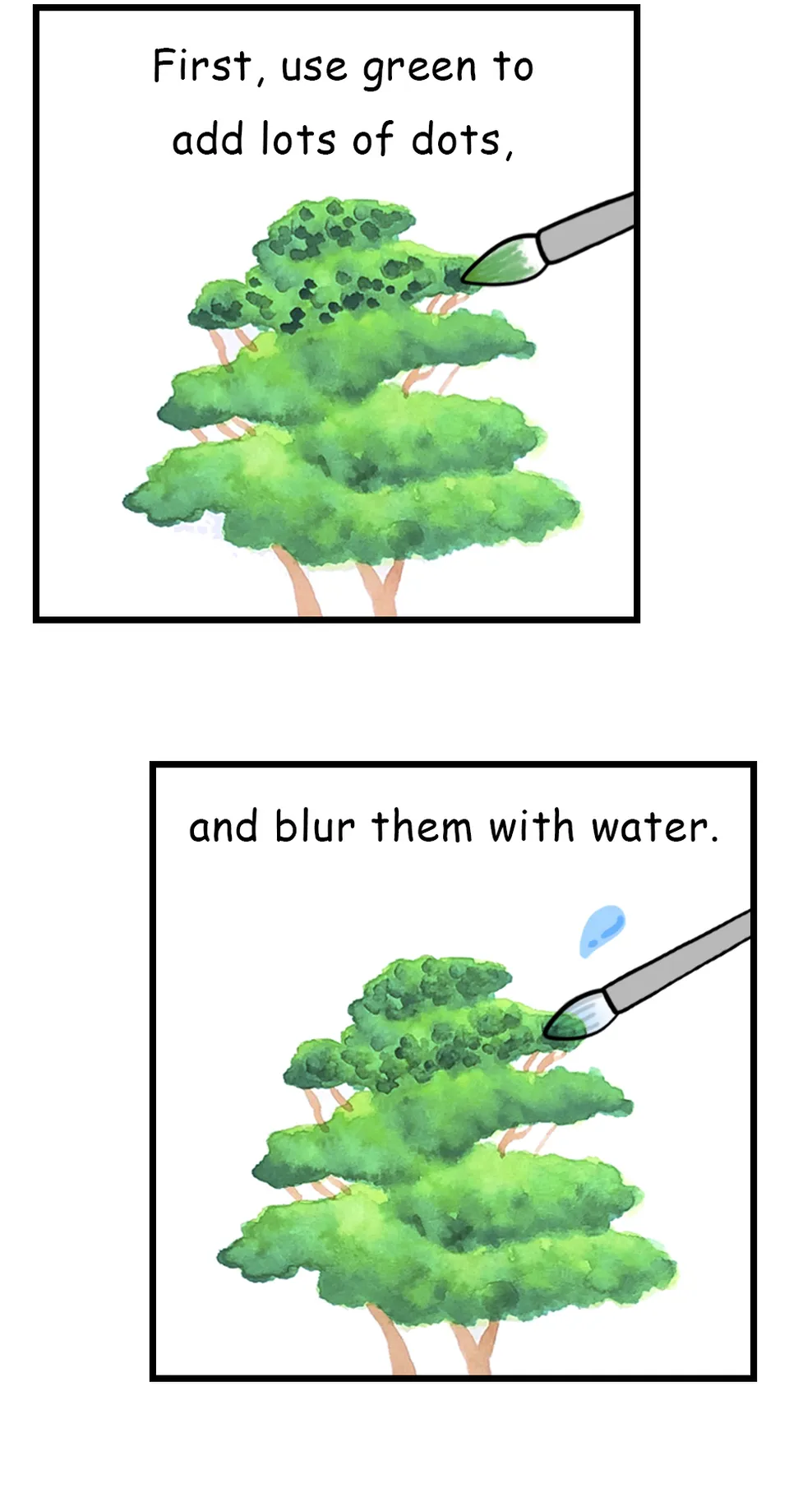 128. ◆Painting Forest Leaves in Detail, page 4