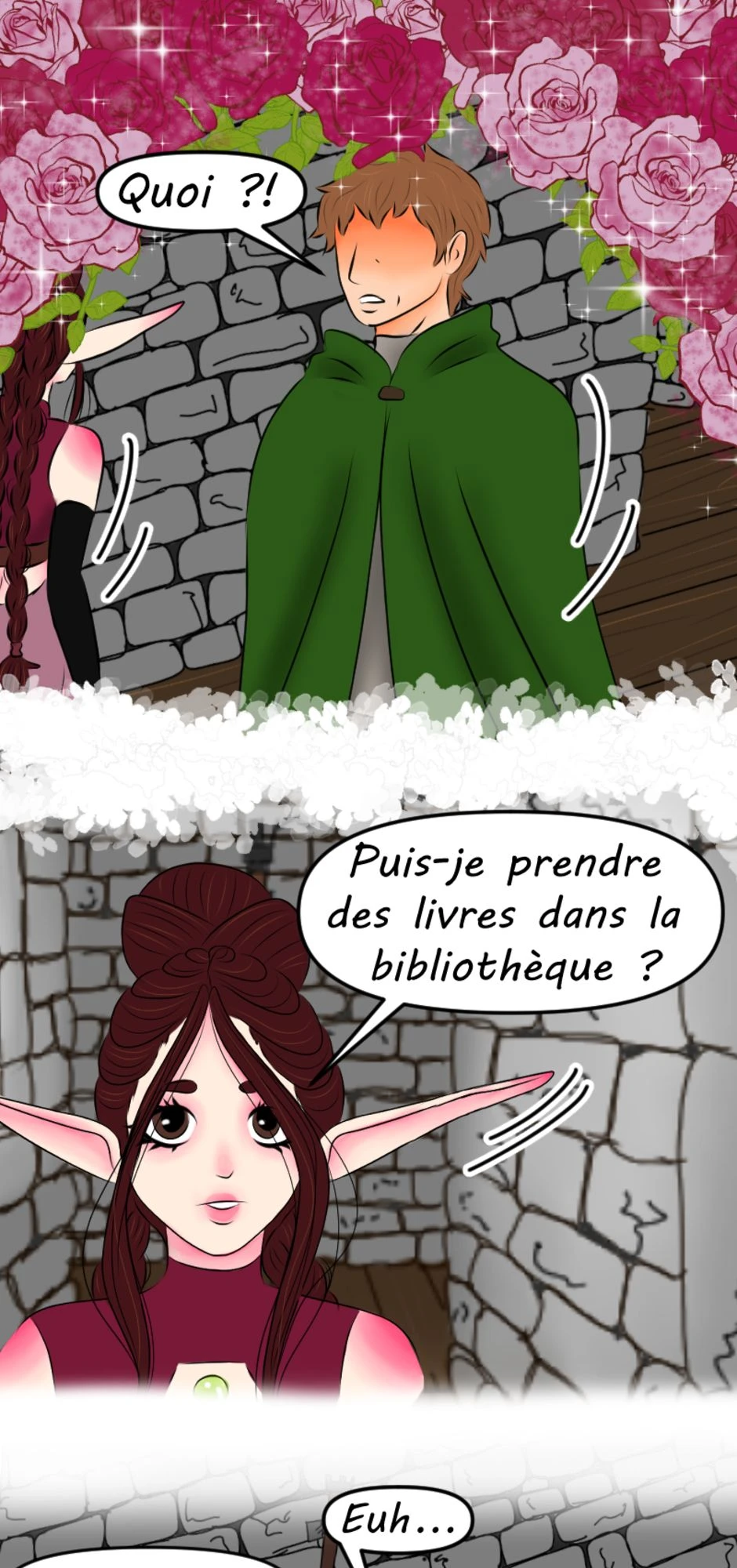 La bibliothèque, halaman 1