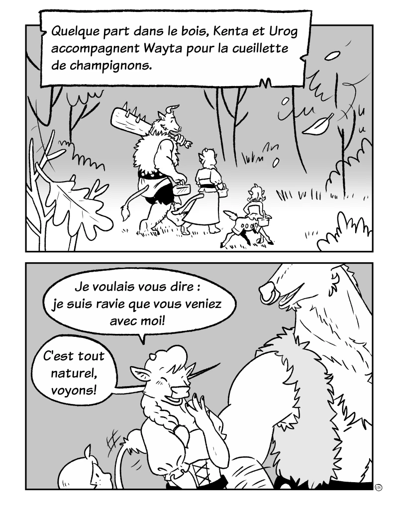 La cueillette de champignons, page 1
