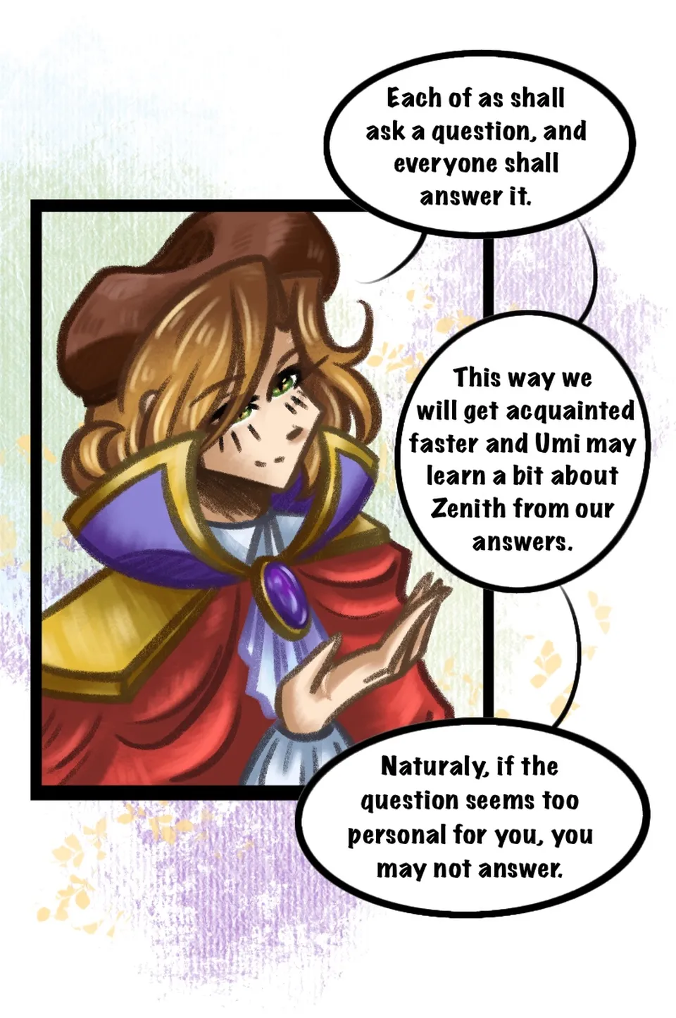 Chapter 3.1 - Getting to know you game, page 30