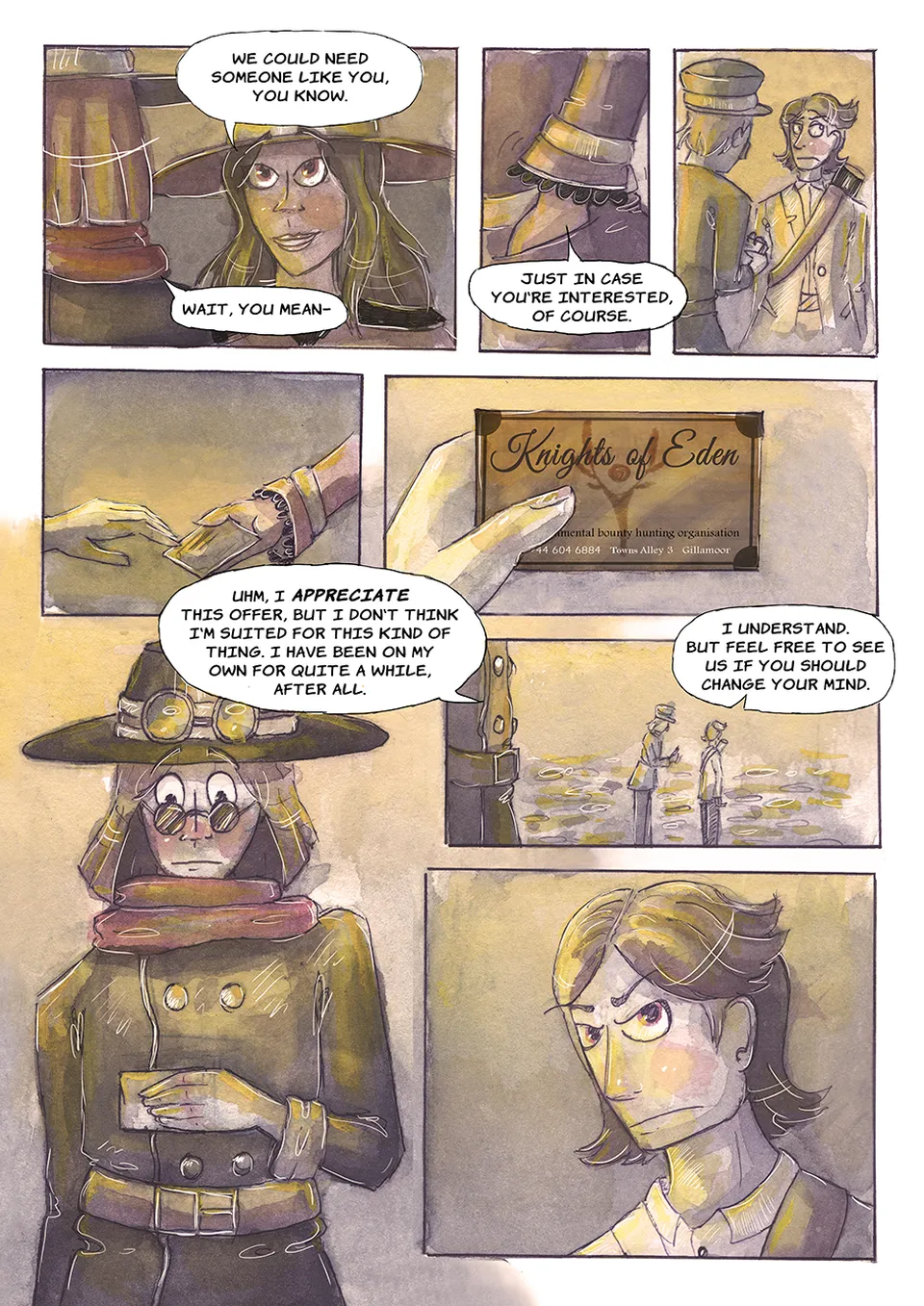 The job offer, page 1