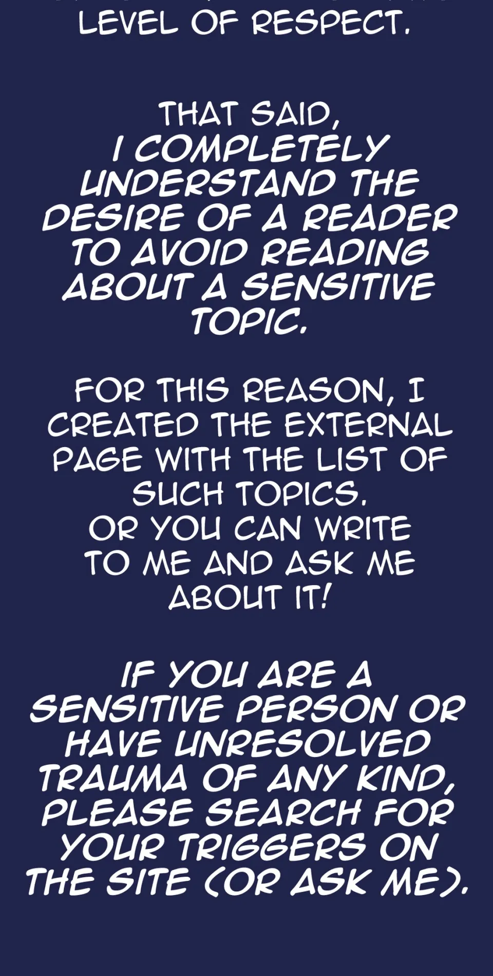 Trigger Warnings - Skip if you don’t care!, page 3