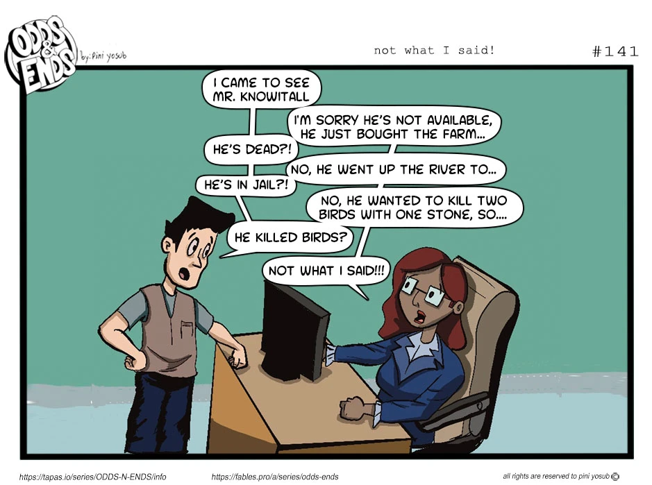 141. NOT WHAT I SAID!!!, page 1