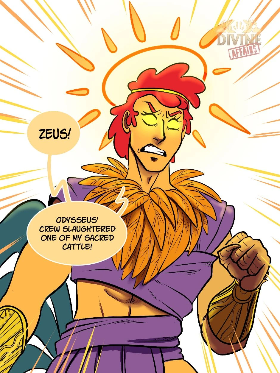 Divine affairs on socials: Helios demands justice!, página 1