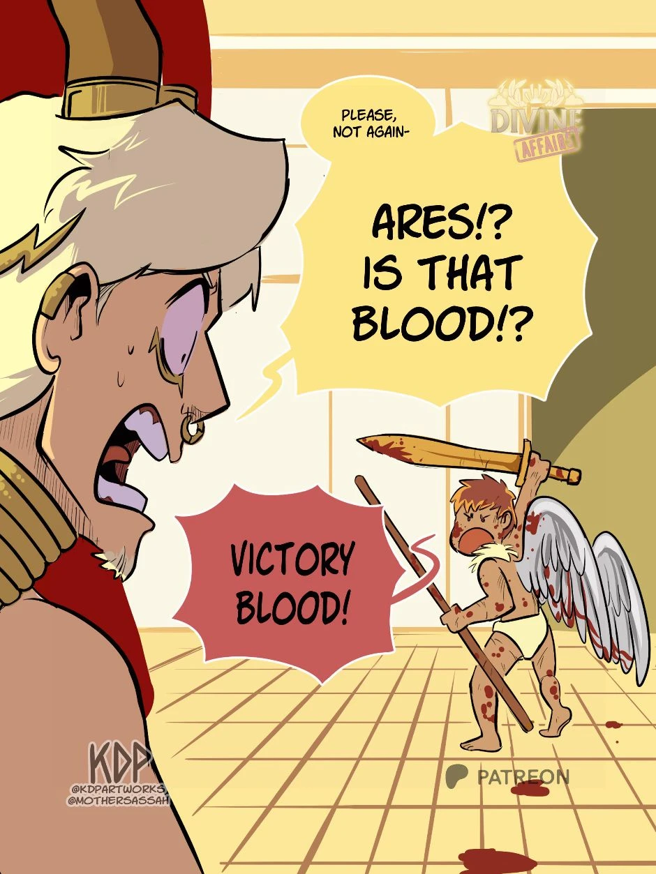Divine Affairs on socials: Ares Childhood p.1, page 4