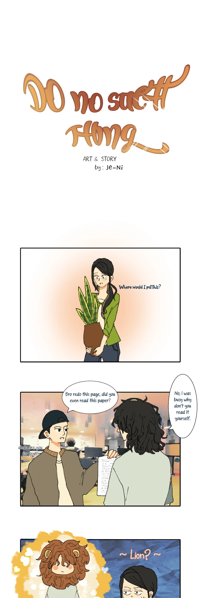 His Messy Hair, page 1